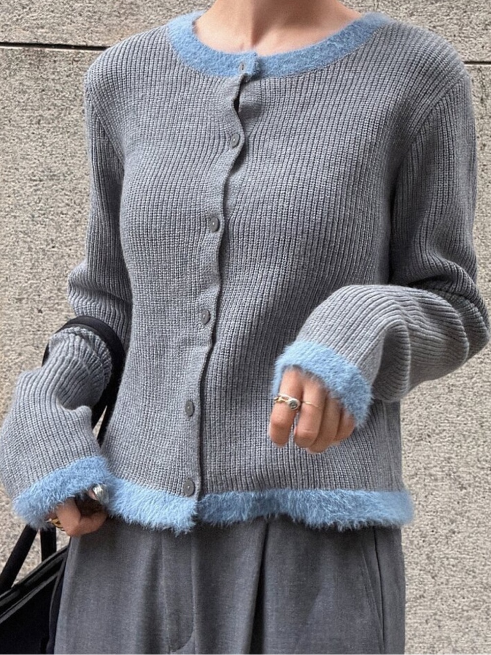 Women's Autumn Contrast Color Slimming Cardigan